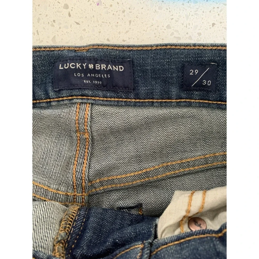 Lucky Brand 121 Slim Straight Jeans Denim Dark Wash Classic Fit Menswear